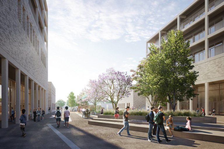 Außenanlagen Visualisierung Gymnasium Neufreimann © moka-studio